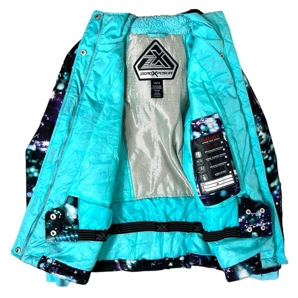 ZeroXposur Girls Black Puffer Hooded Jacket - Size Large (10/12) - Picture 6 of 14